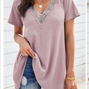 NWOT - Mauve Waffle Knit